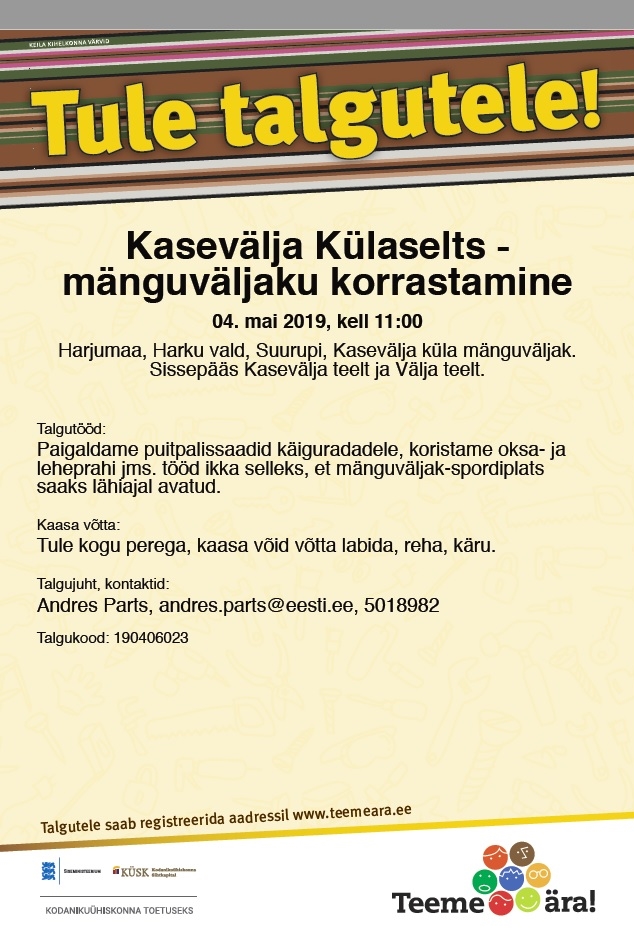 Kasevälja Külaselts - mänguväljaku korrastmine